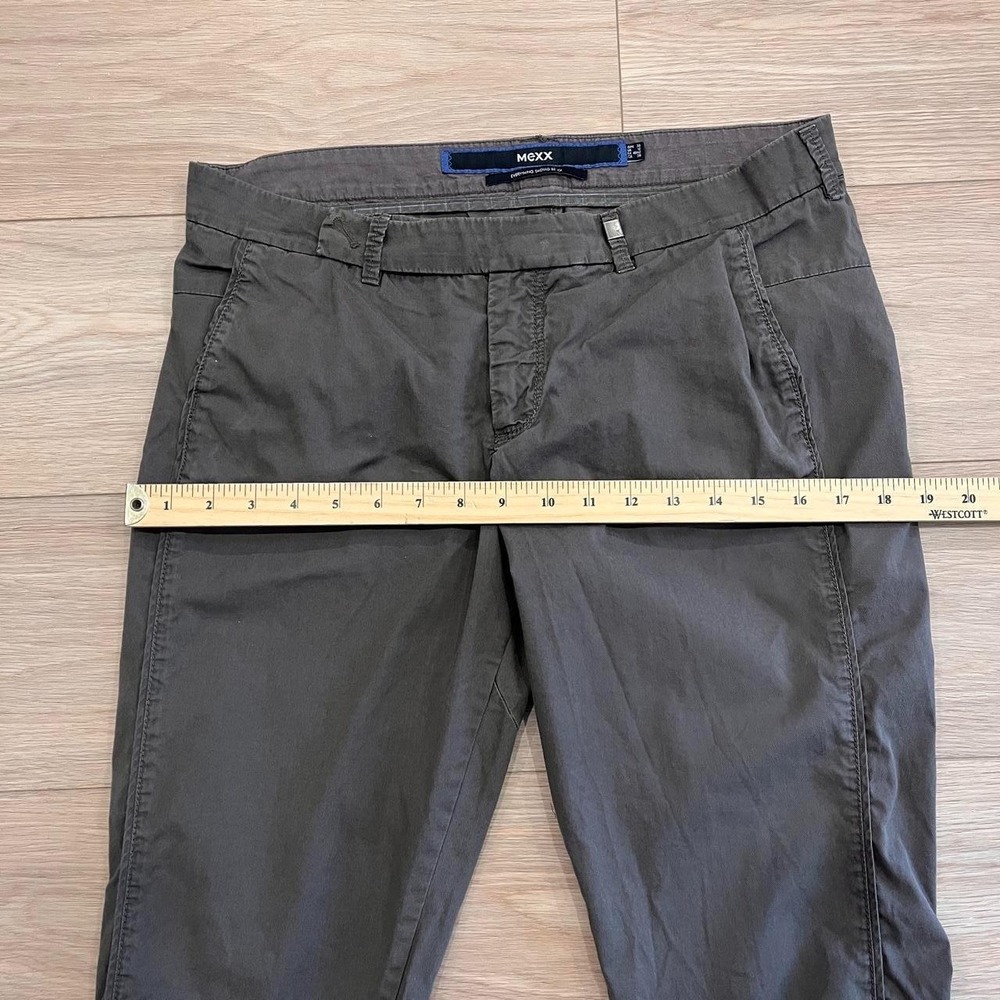 Mexx Brown Cropped Chino Capris Low Rise Women 8 Minimalist Quiet Luxury Indie - Picture 5 of 8
